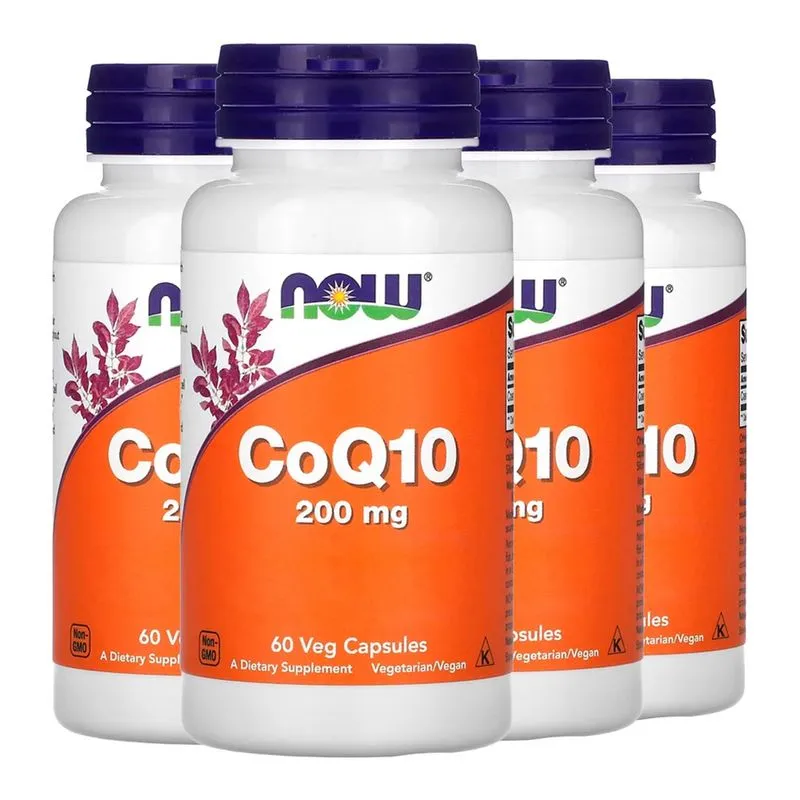 Coenzima CoQ10 200mg Now Foods 60 Veg Cáp Importado 4un