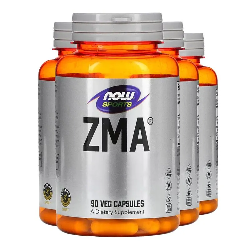 Zma Zinco Magnésio 800mg Now Foods 90Cáps Importado 4un