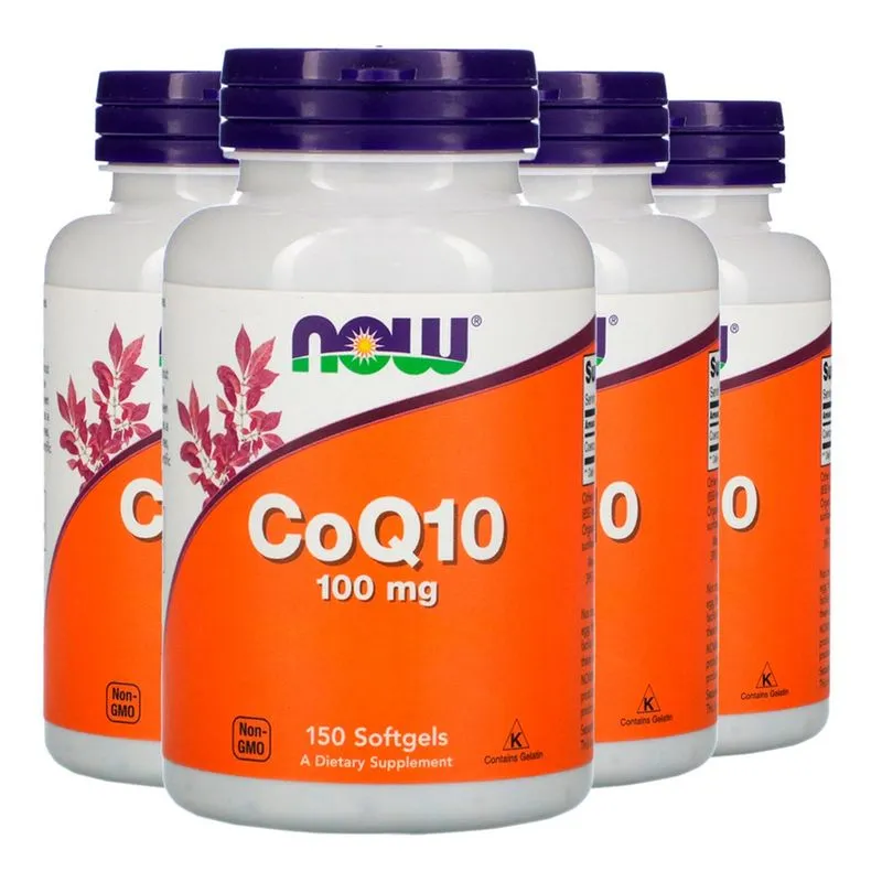 Coenzima CoQ10 Now Foods 100mg 150 Softgels Importado 4un