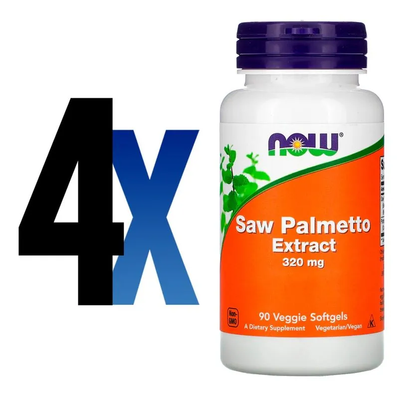 Saw Palmetto Extract 320mg Now Foods 90Softgls Importado 4un