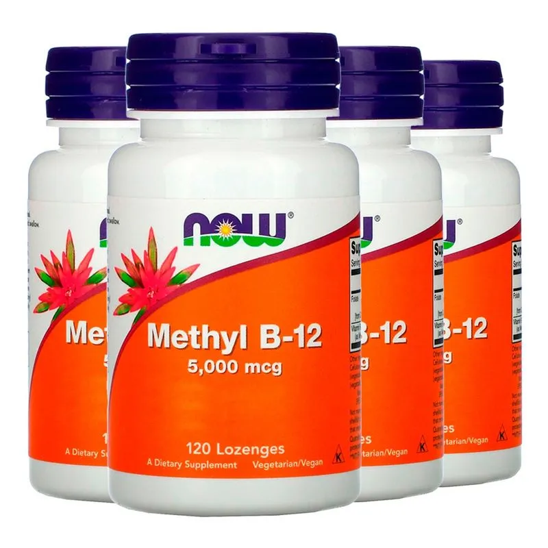 Vitamina B12 Metilcobalamina Now Foods 120Pst Importado 4un