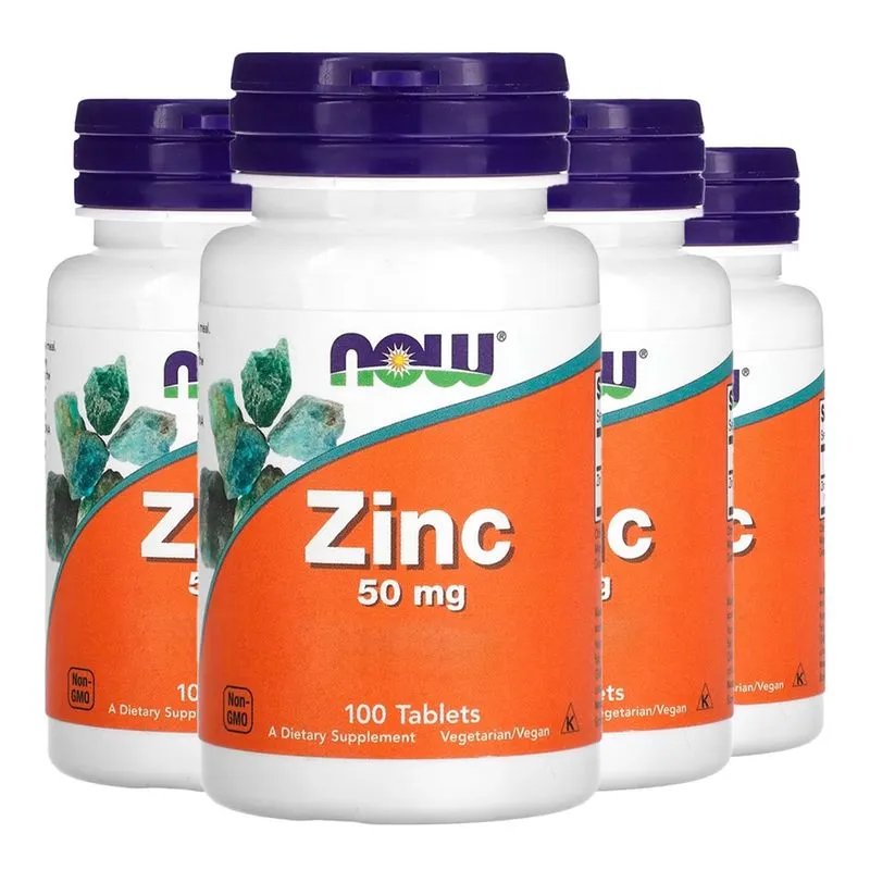 Gluconato de Zinco 50mg Now Foods 100 Tablets Importado 4un