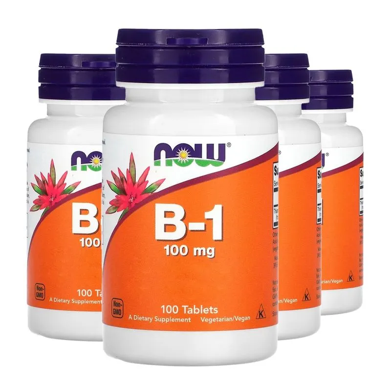 Vitamina B-1 100mg Now Foods 100 Veg Tablets Importado 4un