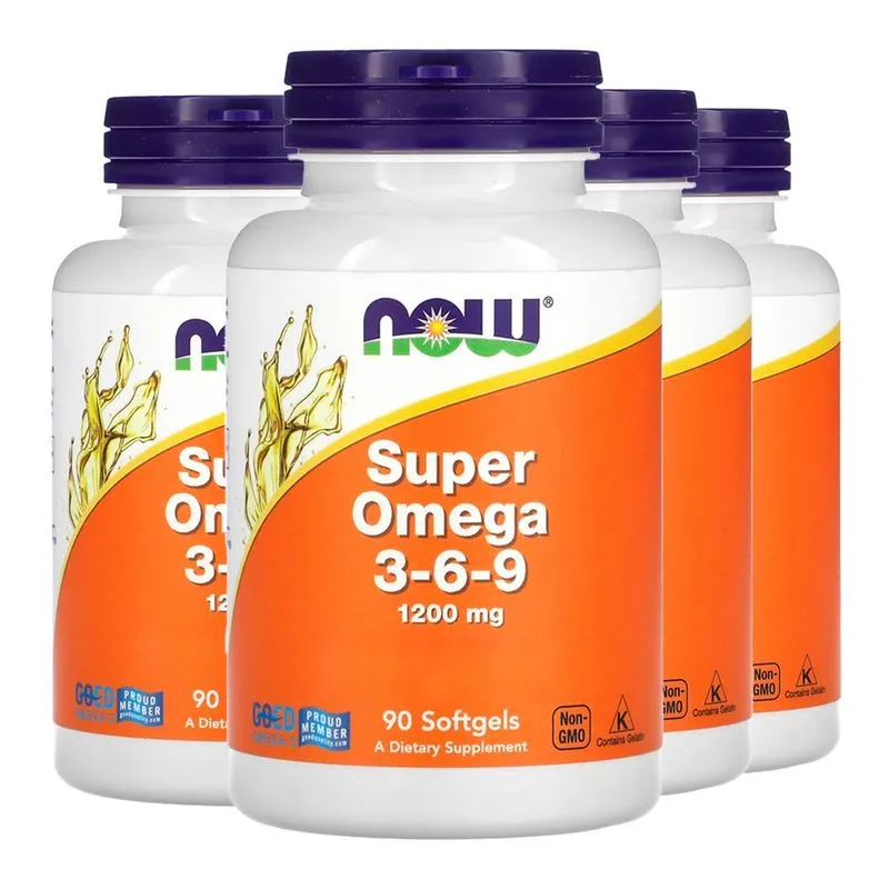 Super Ômega 3-6-9 1200mg Now Foods 90 Cáps Sof Importado 4un