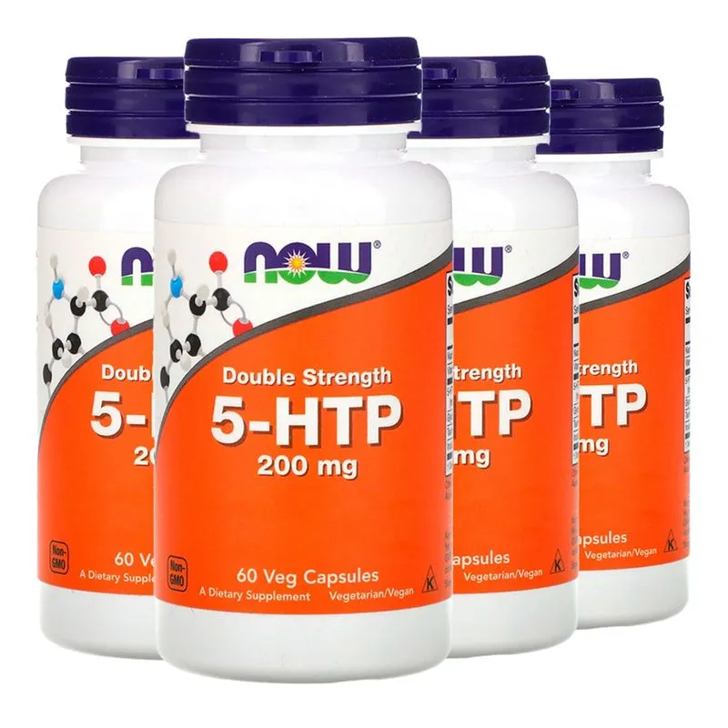5Htp 200mg Now Foods 5hidroxitriptofano 60Cáps Importado 4un