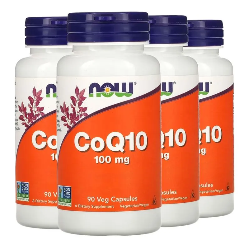Coenzima CoQ10 Now Foods 100mg 90 Veg Cápsulas Importado 4un