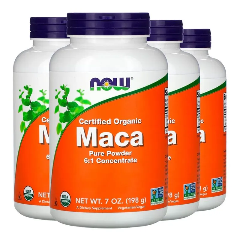 Maca Peruana em Pó Now Foods 198g Orgânica Importado 4un