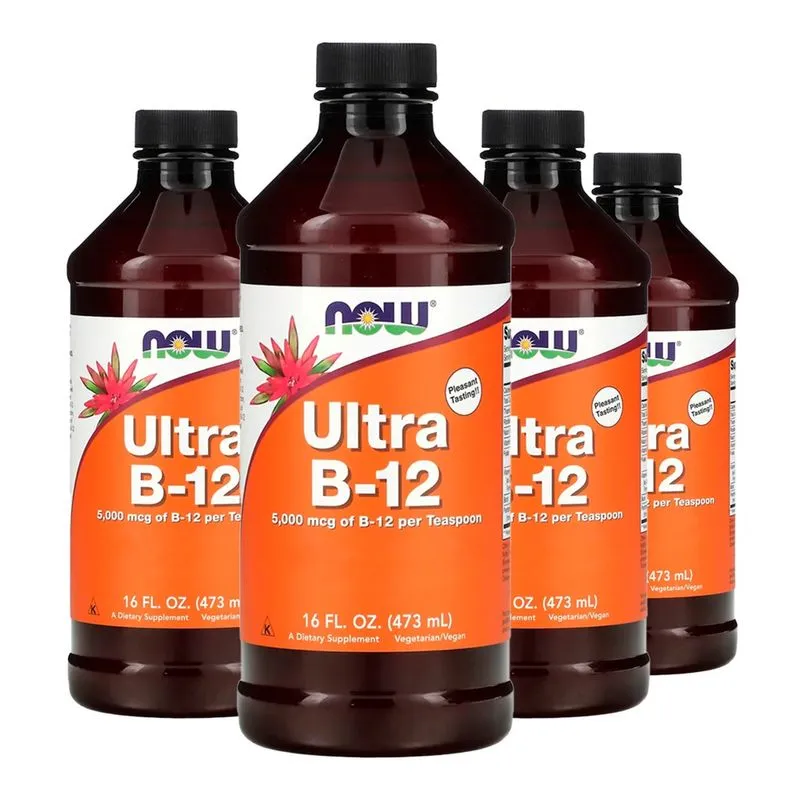 Ultra B-12 Vitamina Complexo B Now Foods 473ml Importado 4un