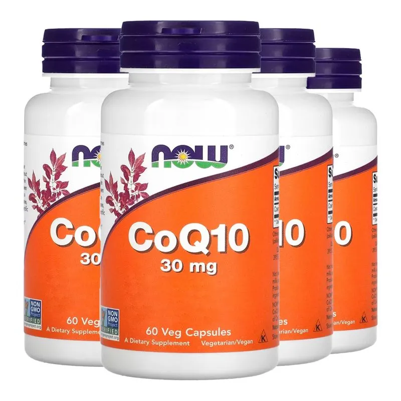 Coenzima CoQ10 30mg Now Foods 60 Veg Caps Importado 4un