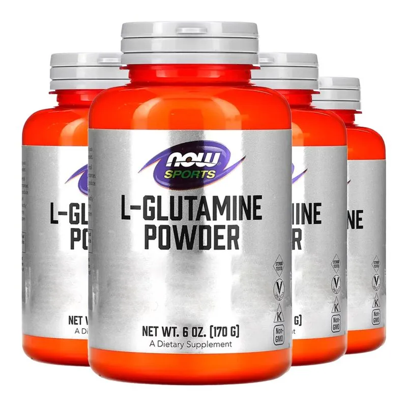 L-Glutamina em Pó Now Foods Sports 170g Puro Importado 4un