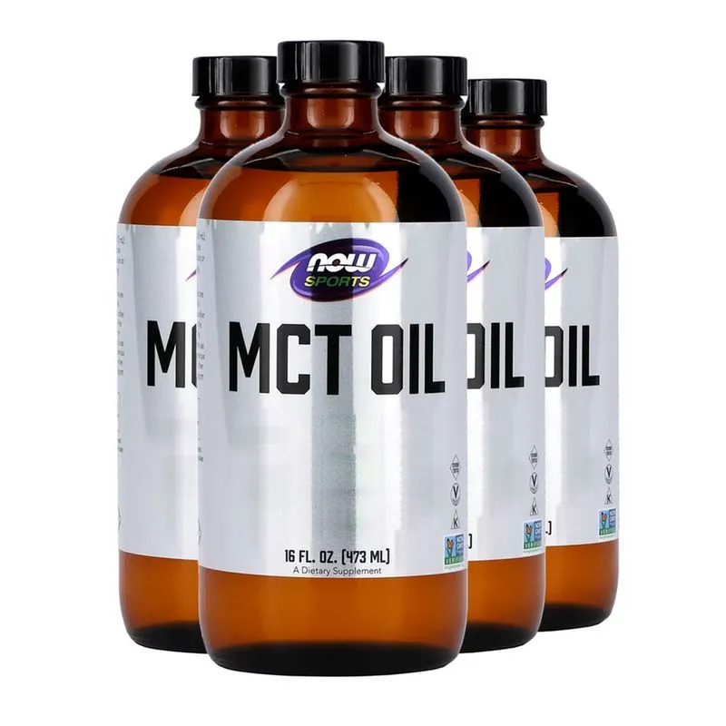 Óleo Mct Líquido Now Foods Sports 473ml Puro Importado 4un