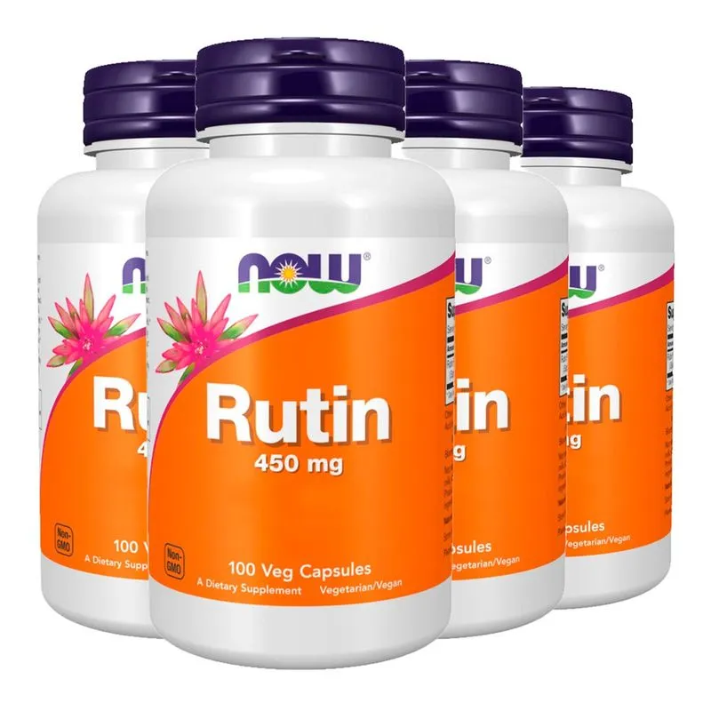 Rutina 450mg Now Foods Ritin 100Cáps Importado 4un