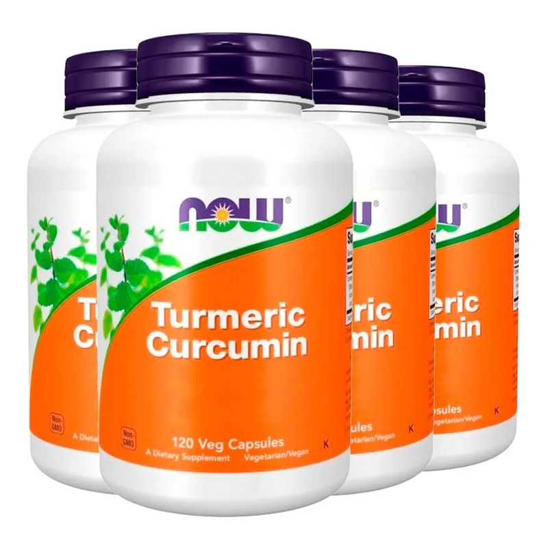 Turmeric Cúrcuma Curcumina Now Foods 120 Cáps Importado 4un