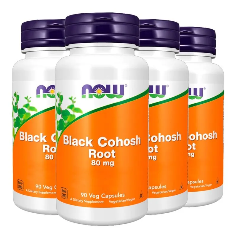Black Cohosh Root 80mg Now Foods 90 Veg Cáps Importado 4un