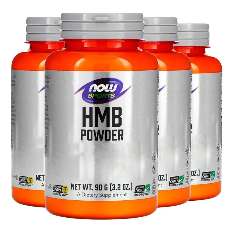 Hmb em Pó Now Foods Sports 90 Gramas Produto Importado 4un