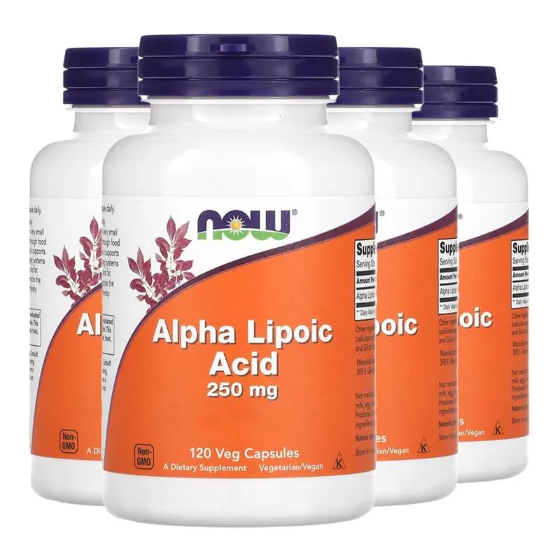 Ácido Alfa Lipóico 250mg Now Foods 120Cápsulas Importado 4un