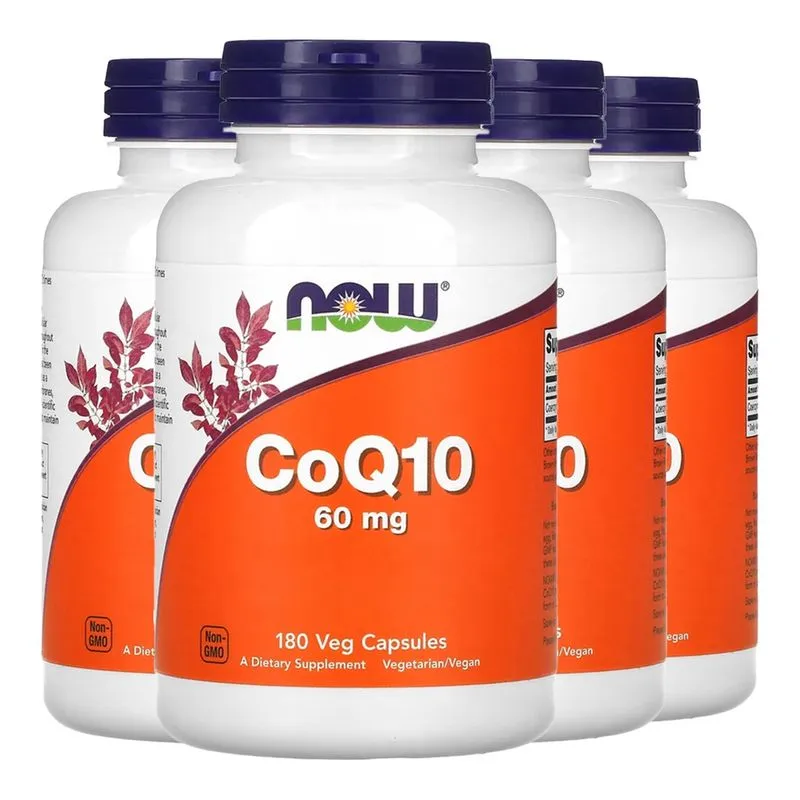 Coenzima CoQ10 60mg Now Foods 180 Cápsulas Importado 4un