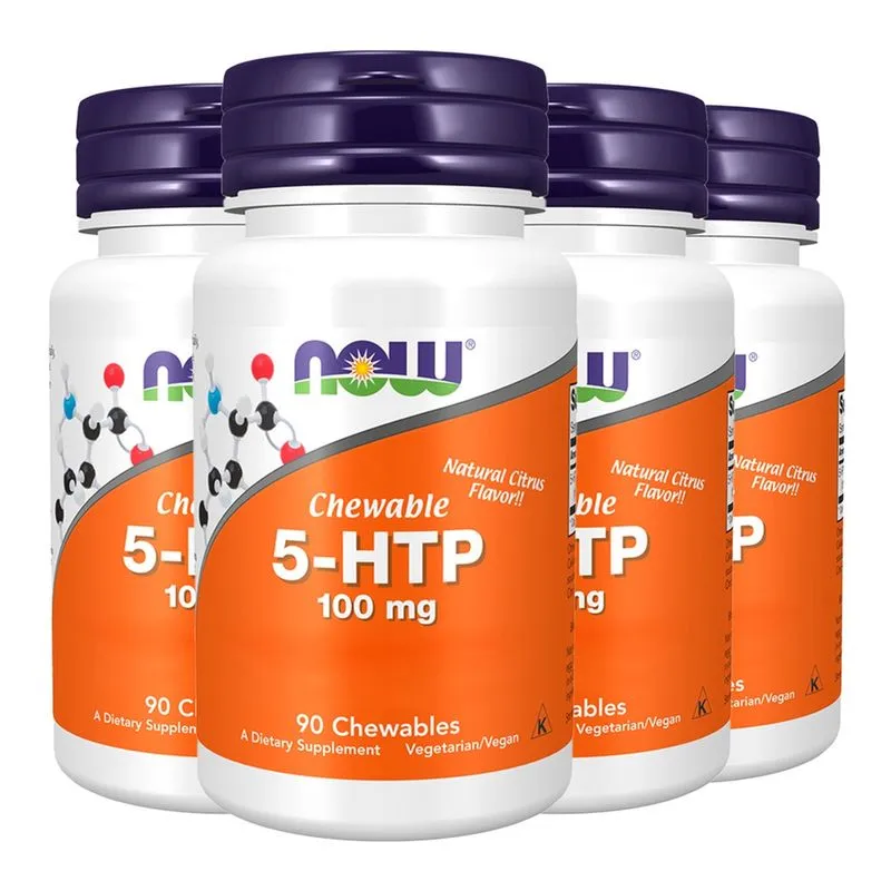 5-HTP 100mg Now Foods 90 Chewables Importado 4un