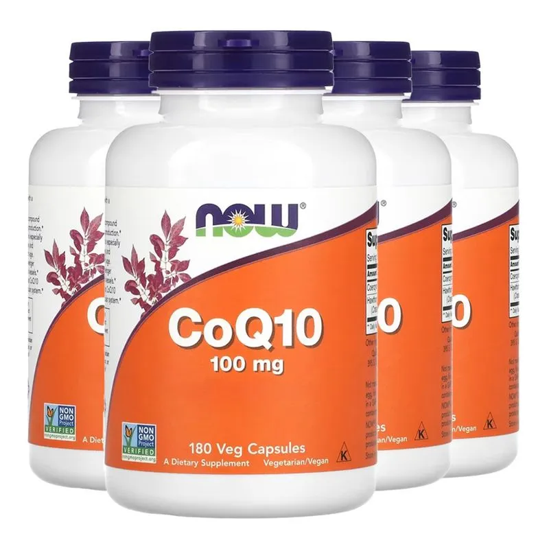 Coenzima Coq10 100mg Now Foods 180 Cápsulas Importado 4un