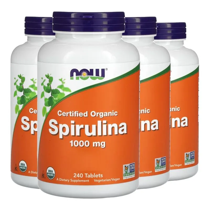Spirulina 1000 mg Now Foods 240 Tablets Importado 4un