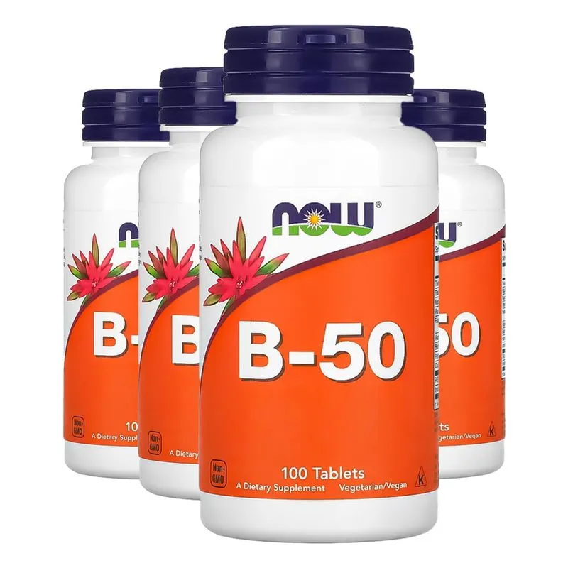 Vitamina B-50 Now Foods 100 Tablets Importado 4un