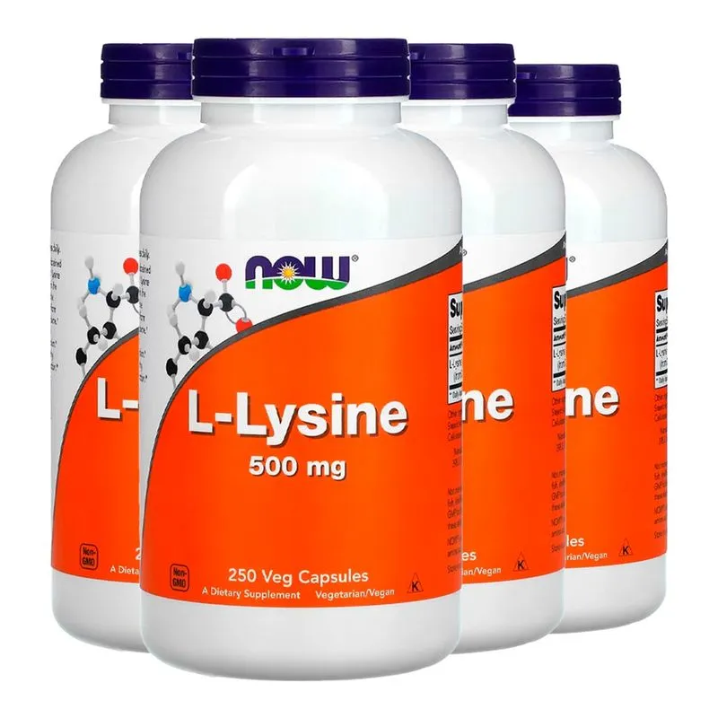 L-lisina 500mg Now Foods 250 Tablets Importado 4un