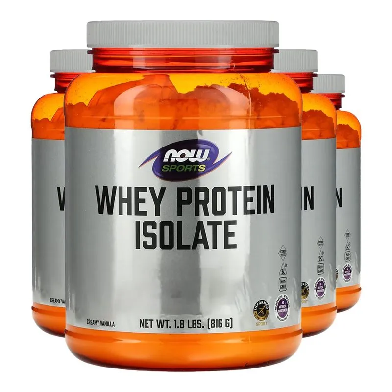 Whey Protein Pó Now Foods 816 g Sabor Baunilha Importado 4un