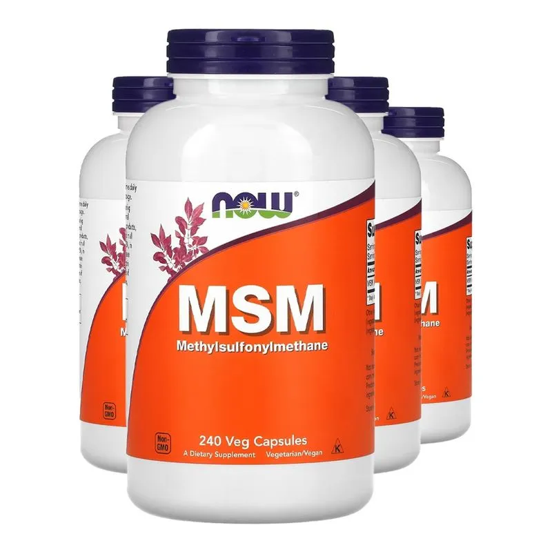 Msm 1000mg Now Foods 240 Cápsulas Importado 4un