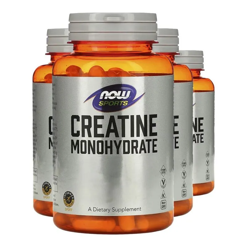 Creatina Monohidratada 750mg Now Foods 120Cáps Importado 4un