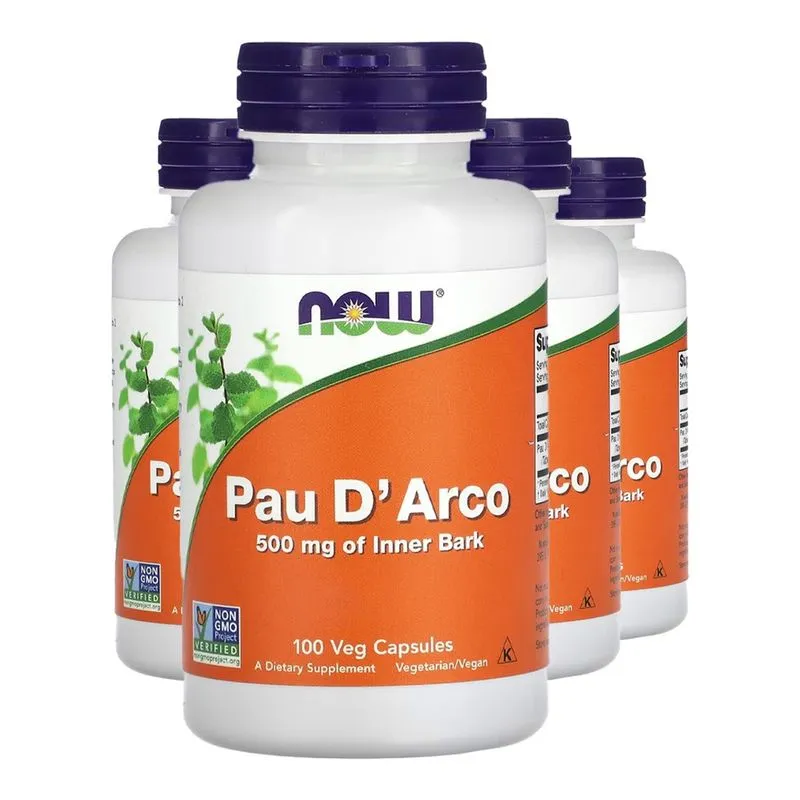 Pau D'Arco 500mg Now Foods 100 Cáps Importado 4un