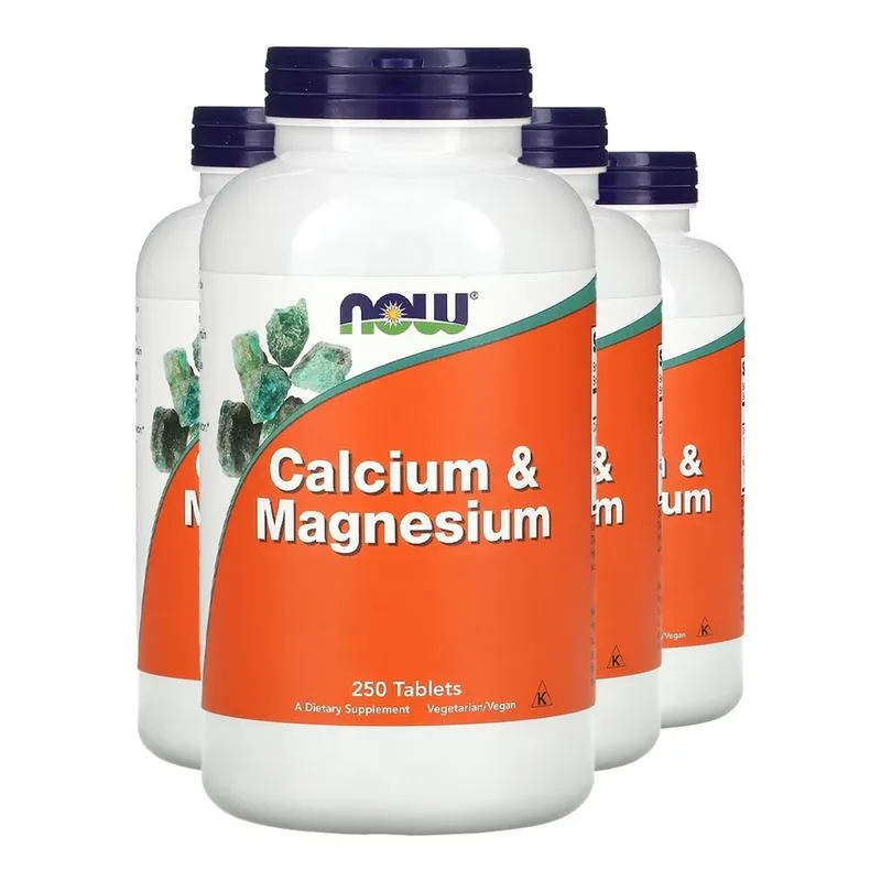 Cálcio e Magnésio 500/250mg Now Foods 250 Tabs Importado 4un
