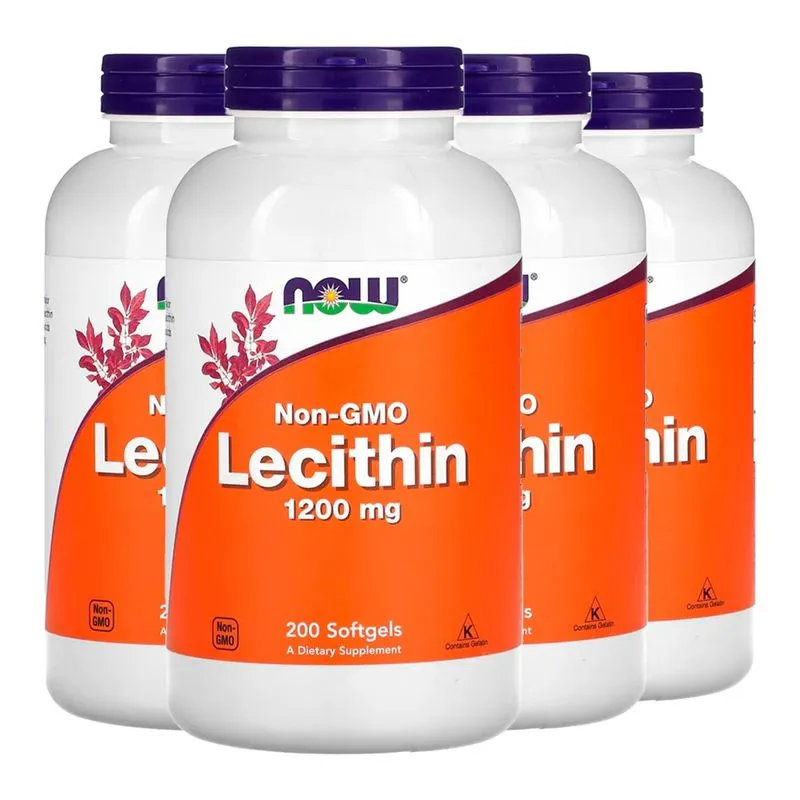 Lecitina 1200mg Now Foods 200 Soft Importado 4un