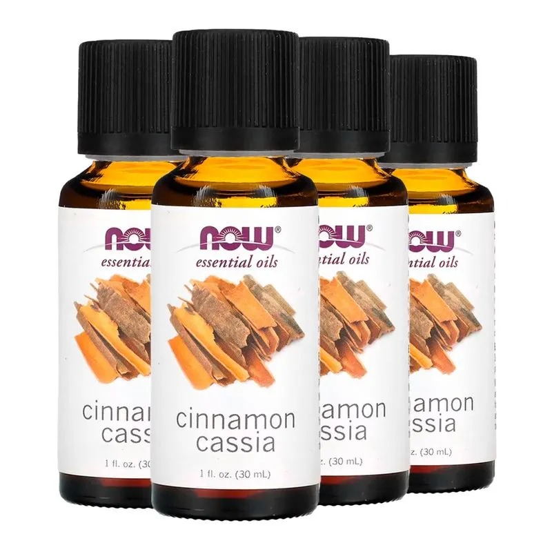 Óleo Canela e Cássia Now Foods 30 ml Puro Importado 4un