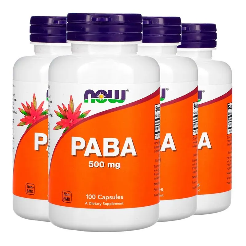 Paba 500mg Now Foods 100 Cápsulas Importado 4un