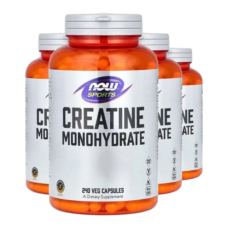 Creatina Monohidratada 750mg Now Foods 240Caps Importado 4un