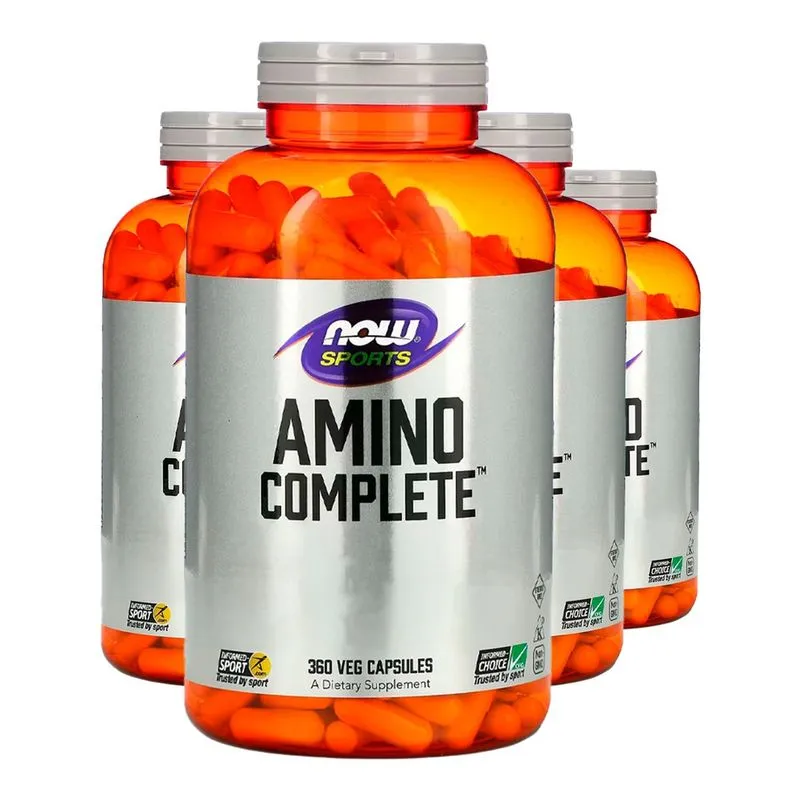 Amino Complete Now Foods com Vit. B6 360 Cáps Importado 4un