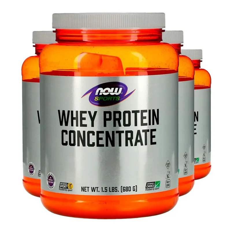 Whey Protein Concentrado Now Foods 680g Pó Importado 4un
