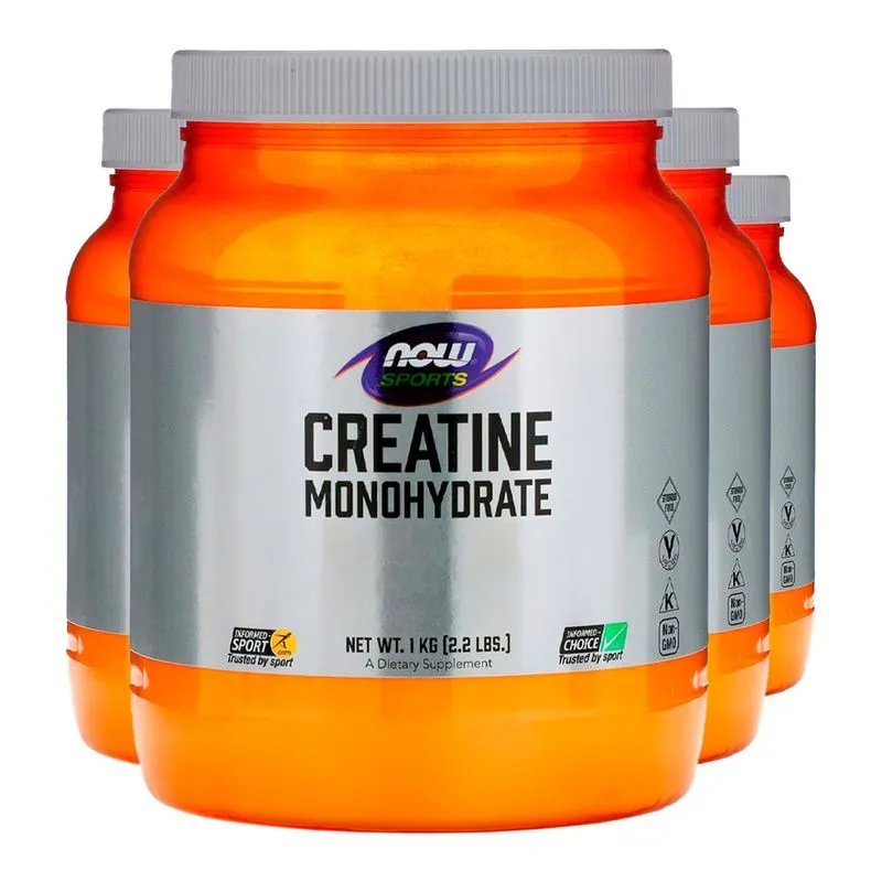 Creatina Monohidratada Now Foods 1kg Pó 4un