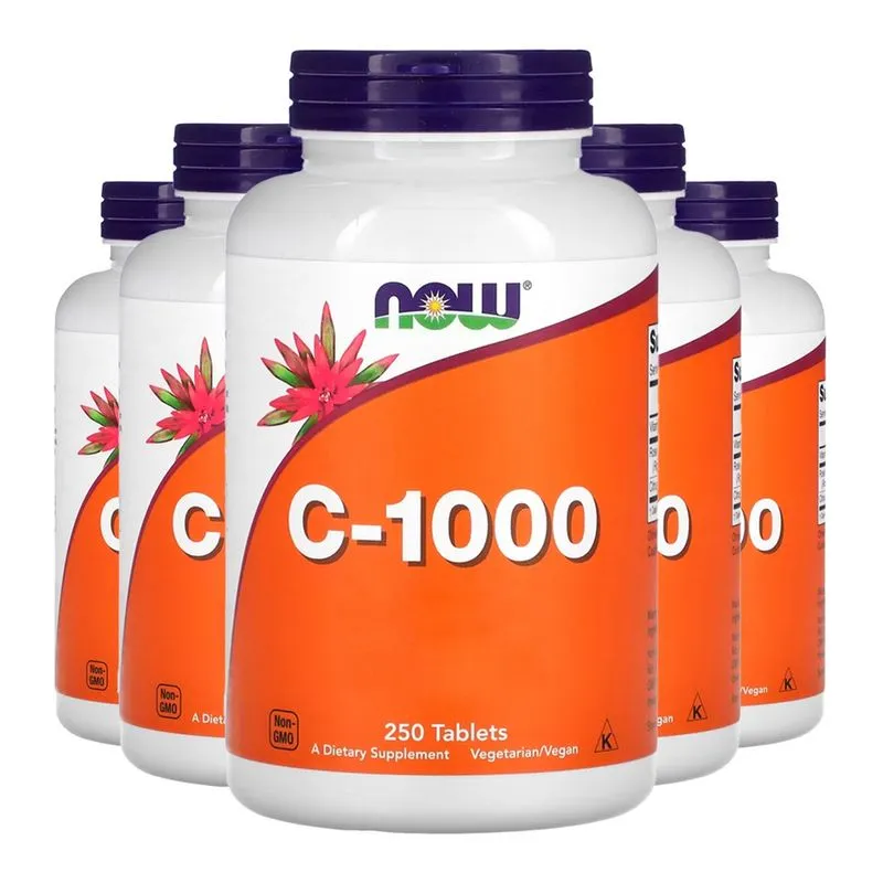 Vitamina C-1000mg Now Foods 250 Tablets Importado 5un
