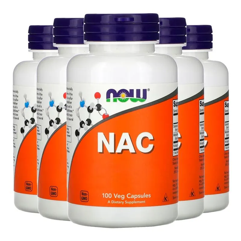 Nac N-acetilcisteína 600mg Now Foods 100 Cáps Importado 5un