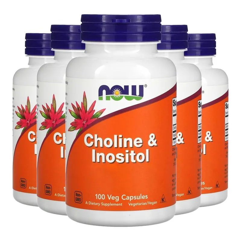 Colina e Inositol 250/250mg Now Foods 100 Cáps Importado 5un