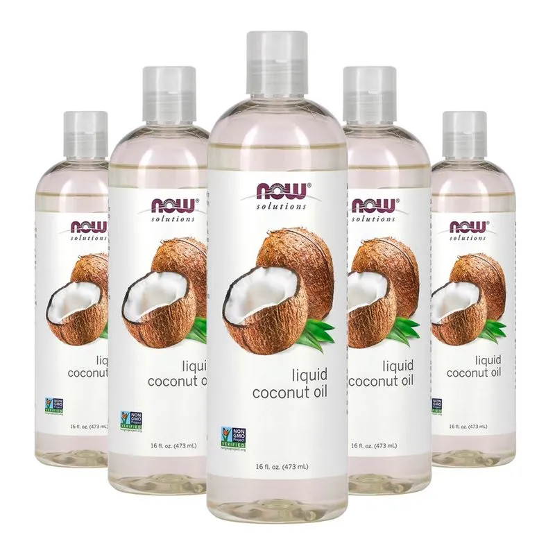 Óleo de Coco Líquido Now Foods Coconut 473ml Importado 5un