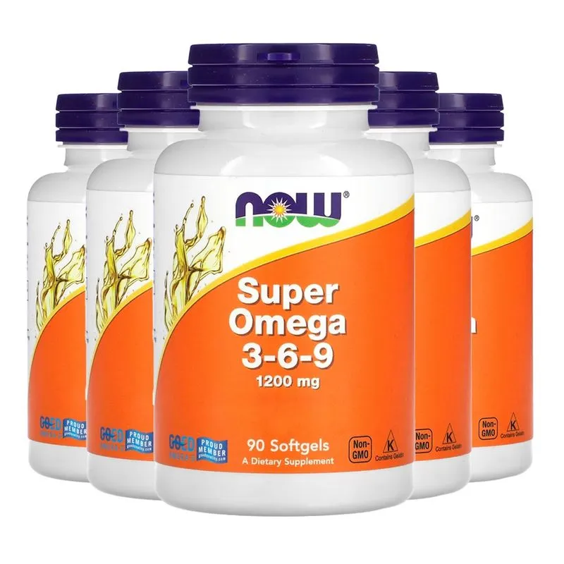 Super Ômega 3-6-9 1200mg Now Foods 90 Cáps Sof Importado 5un