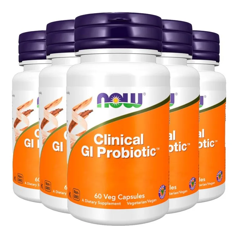 Clinical gi Probiótico 20 Bi Now Foods 60Cáps Importado 5un