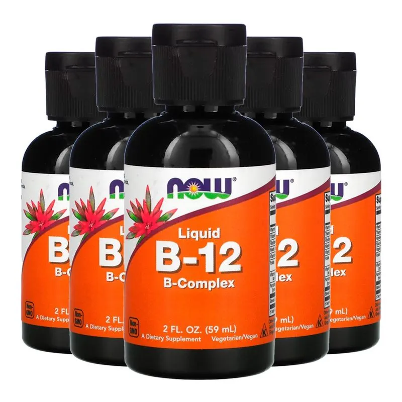 Complexo Vitamina B-12 Now Foods 59ml Produto Importado 5un