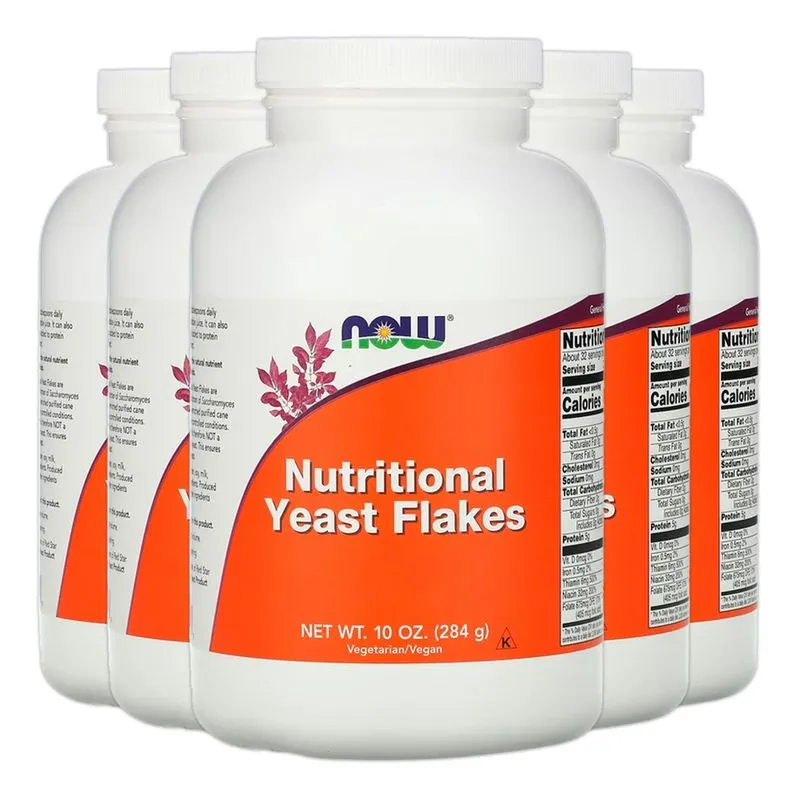 Levedura Nutricional + Vitamina B Now Foods 284g Importado 5un