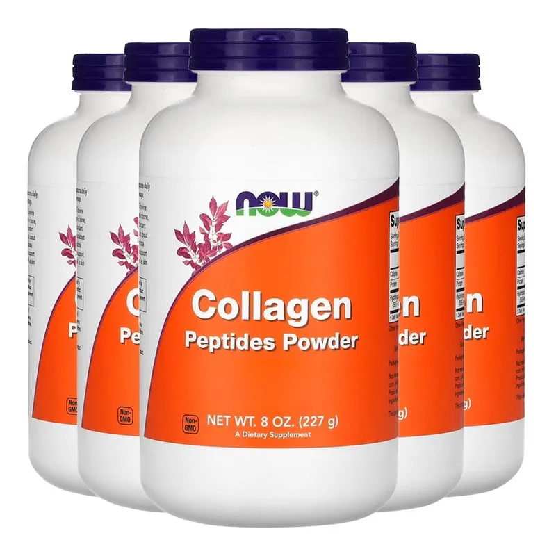Peptídeos de Colágeno em Pó Now Foods 227g Importado 5un