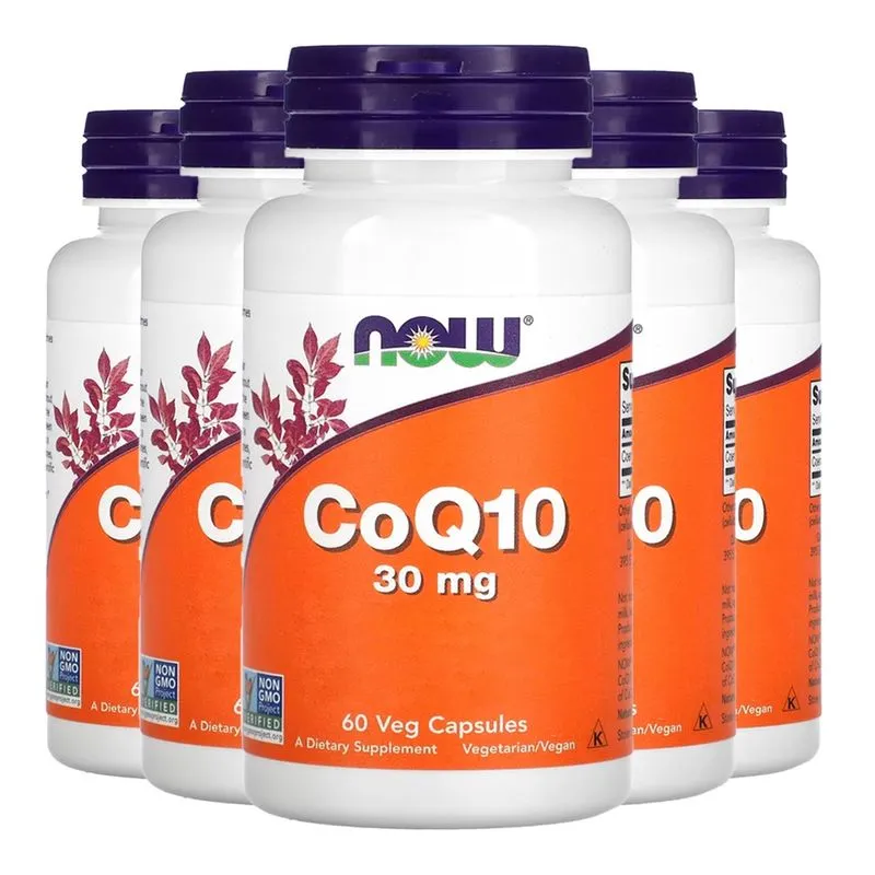 Coenzima CoQ10 30mg Now Foods 60 Veg Caps Importado 5un