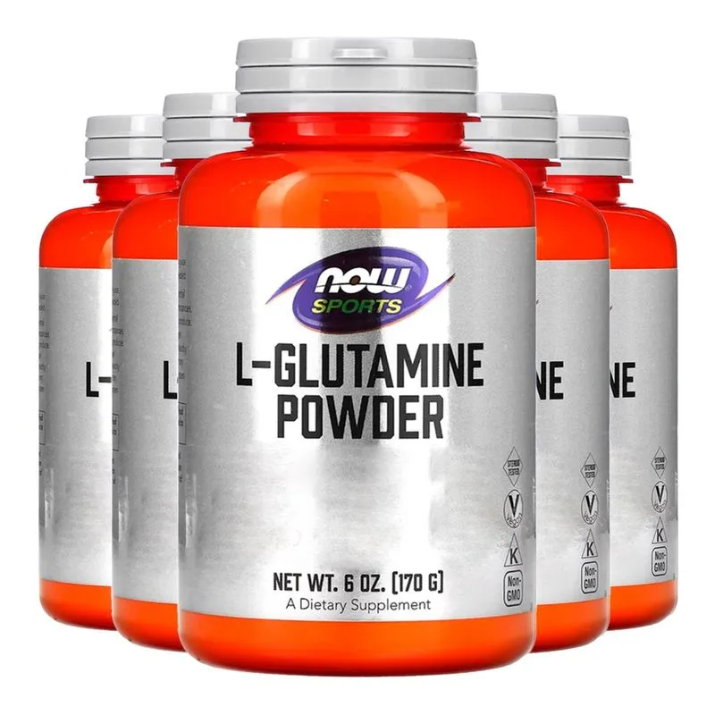 L-Glutamina em Pó Now Foods Sports 170g Puro Importado 5un