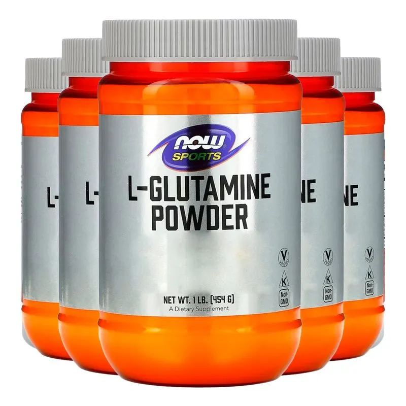 L-Glutamina Pó Now Foods Sports 454g f. Livre Importado 5un